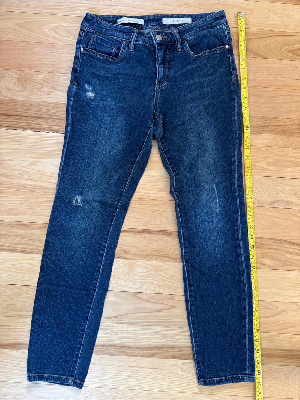 Pilcro and the Letterpress Dark Indigo Skinny Jeans